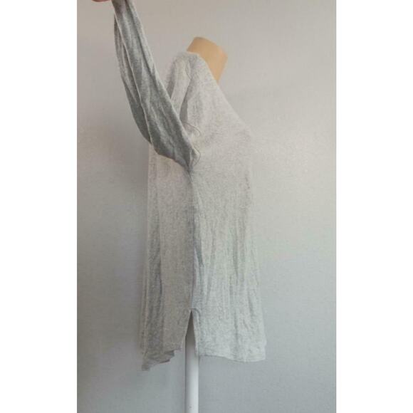 Style Co 1X Plus Snit Top Heathered Long Sleeve Lightweight Shirt Layering Work - Picture 5 of 10